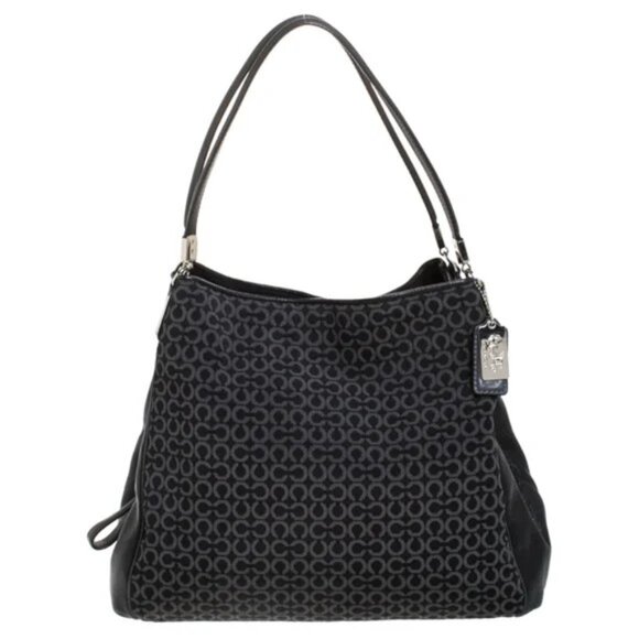 Coach w/ COA  Op Art Needlepoint Phoebe Hobo Carryall Shoulder Bag Satchel - Picture 1 of 16